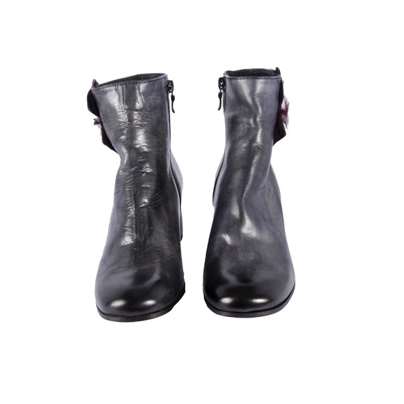 Ink ankle Ankle boots in Black hand dyed leather - Picture 3 of 6